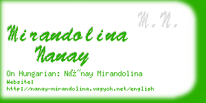 mirandolina nanay business card